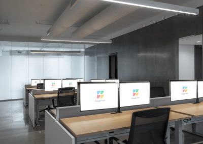 Google Fiber computer and cubicle space