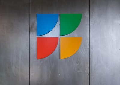 Google Fiber brand logo in office space