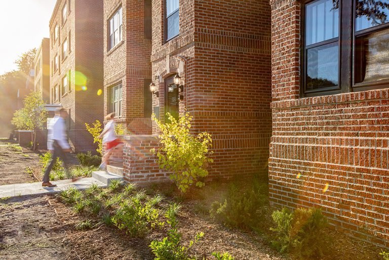 Reagan House outdoor brick view