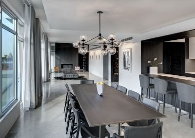 1417 Walnut Whiteline Lofts overall interior picture with chandelier