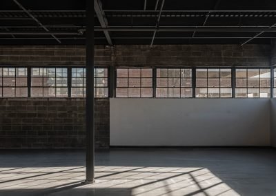 Iowa Ford Building brick wall and window view