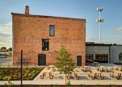 Central Standard Oil Apartments outdoor view with patio