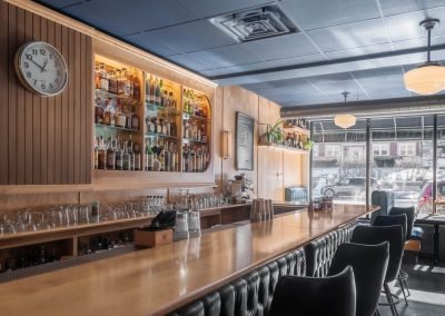 The Bartender's Handshake Bar seating